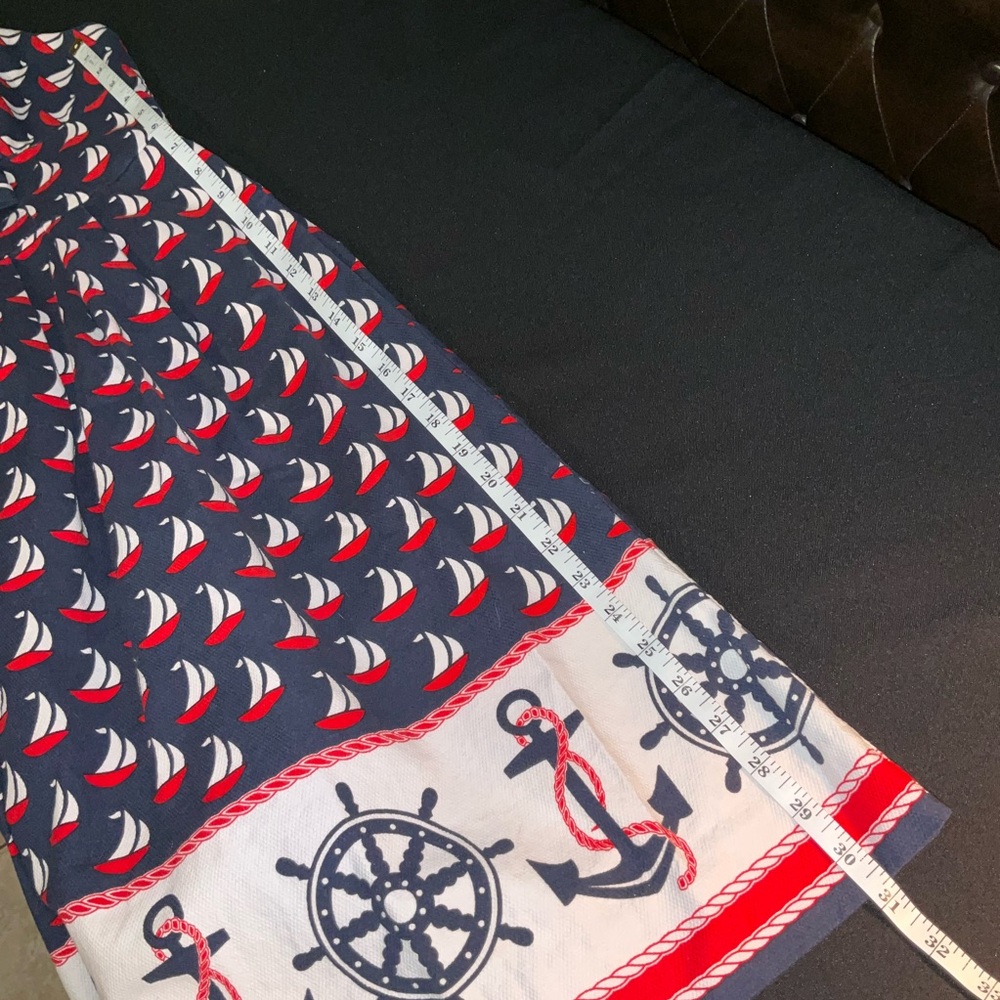 Anthropologie Red and Blue Nautical Print Halter Sundress - Picture 11 of 11